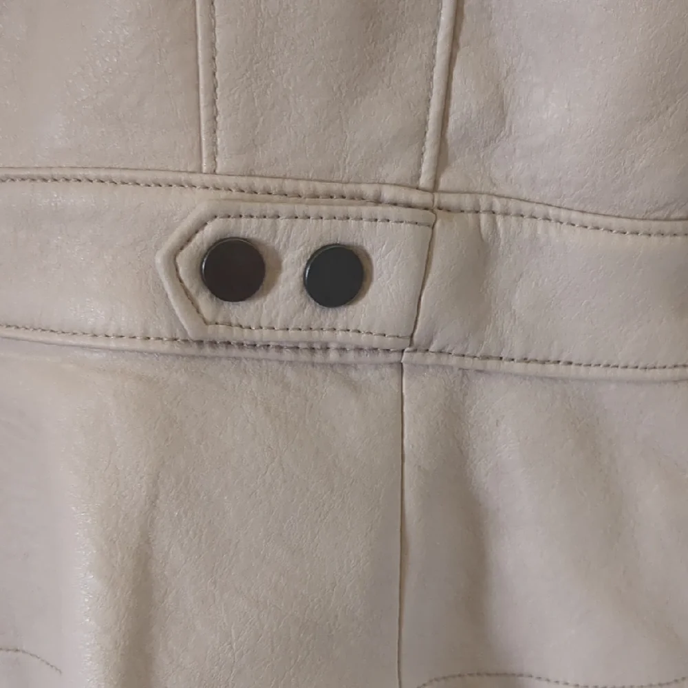 BCBGMaxAzria Tan Leather Jacket Asymmetrical Zipper - Picture 7 of 7